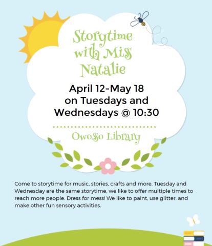 spring storytime flyer