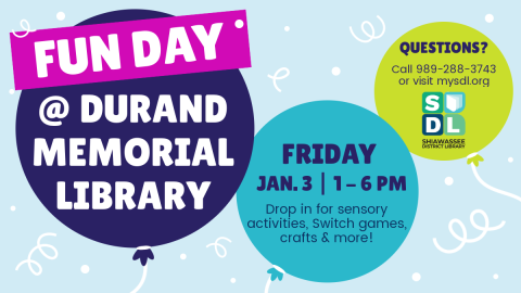 Image of "Fun Day at the Library" January 3rd