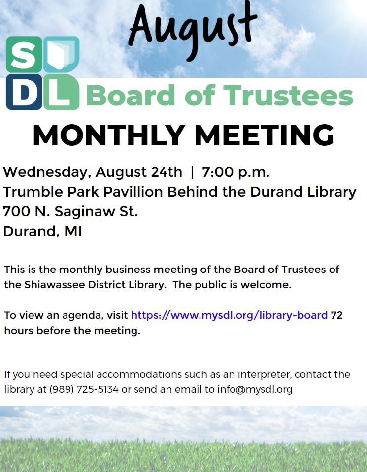 board meeting flyer