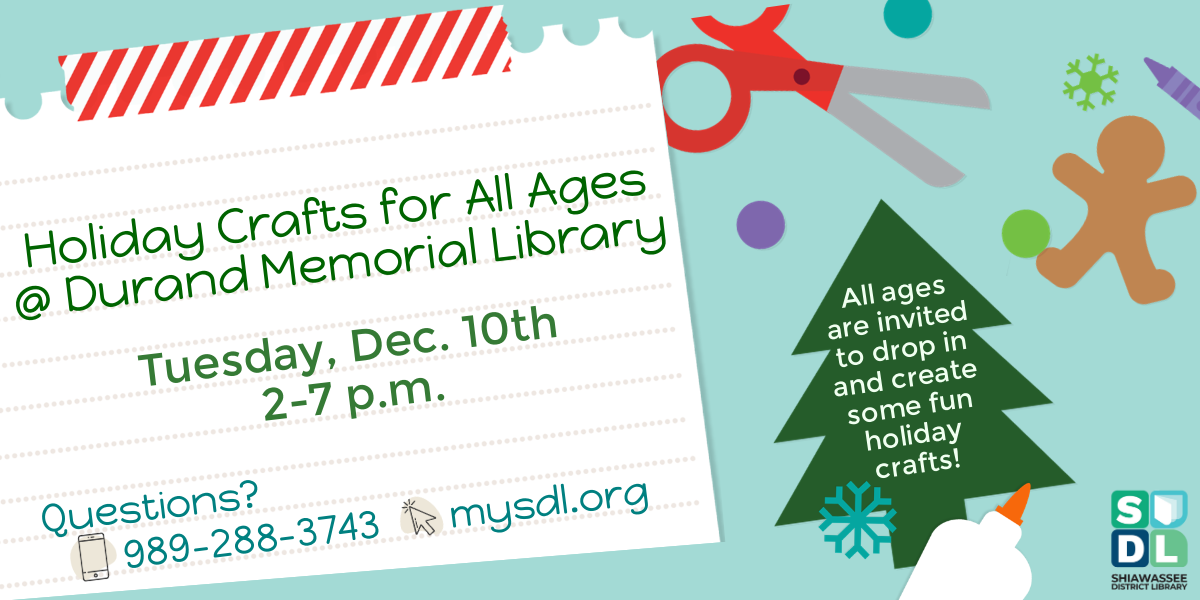 Image of "Holiday Crafts for All Ages" December 10 